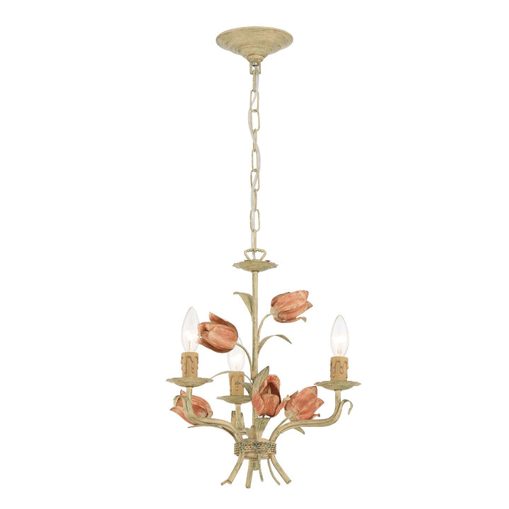 Crystorama Crystorama Southport 3 Light Sage Rose Mini Chandelier