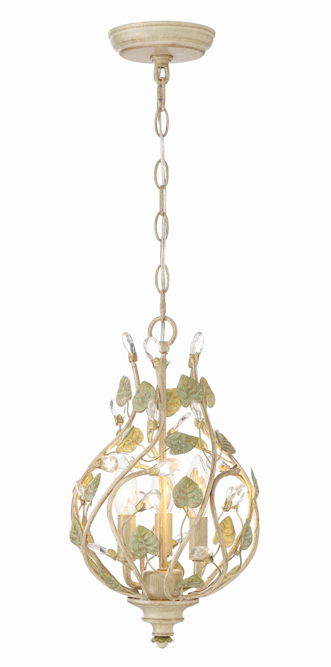 Crystorama Crystorama Josie 3 Light Champagne Green Tea Mini Chandelier