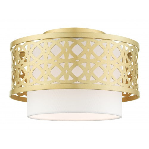 1 Light Soft Gold Semi Flush Livex