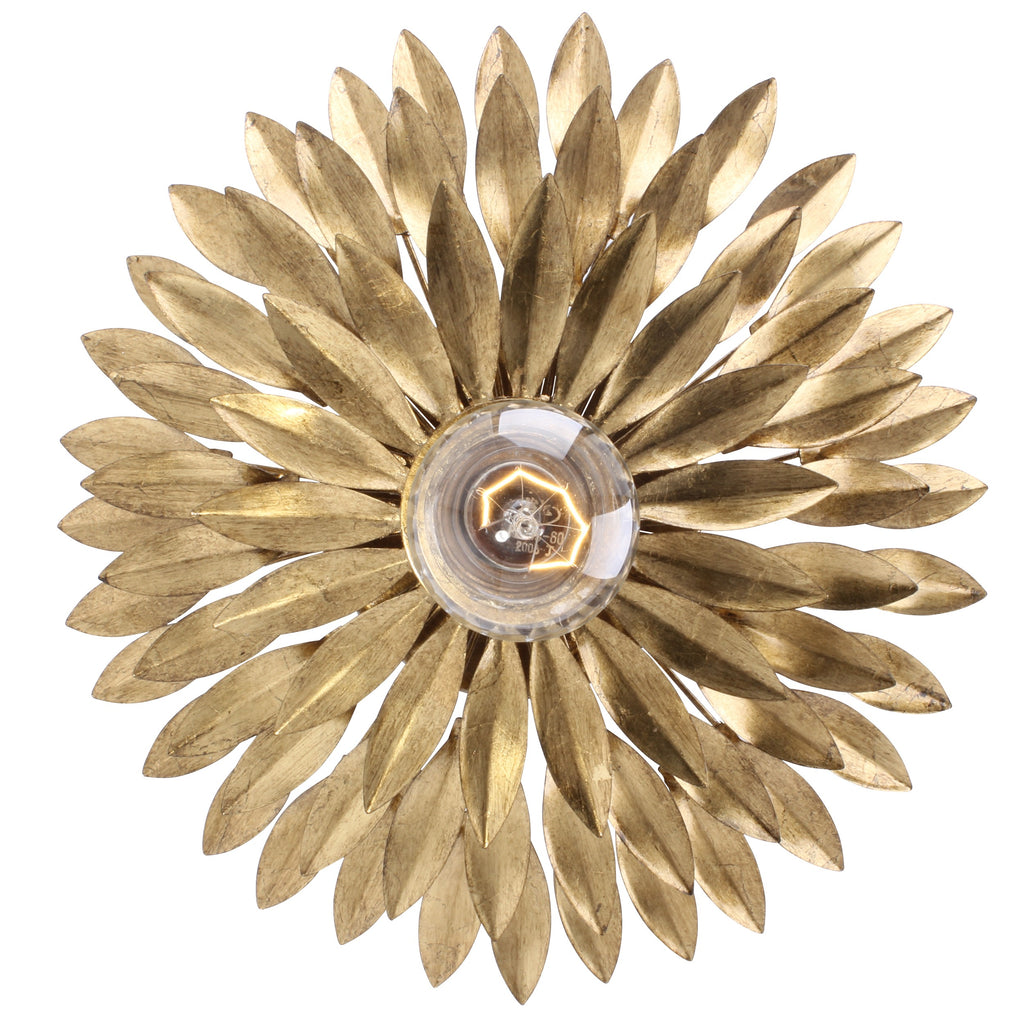 Crystorama Crystorama Broche 1 Light Antique Gold Sconce