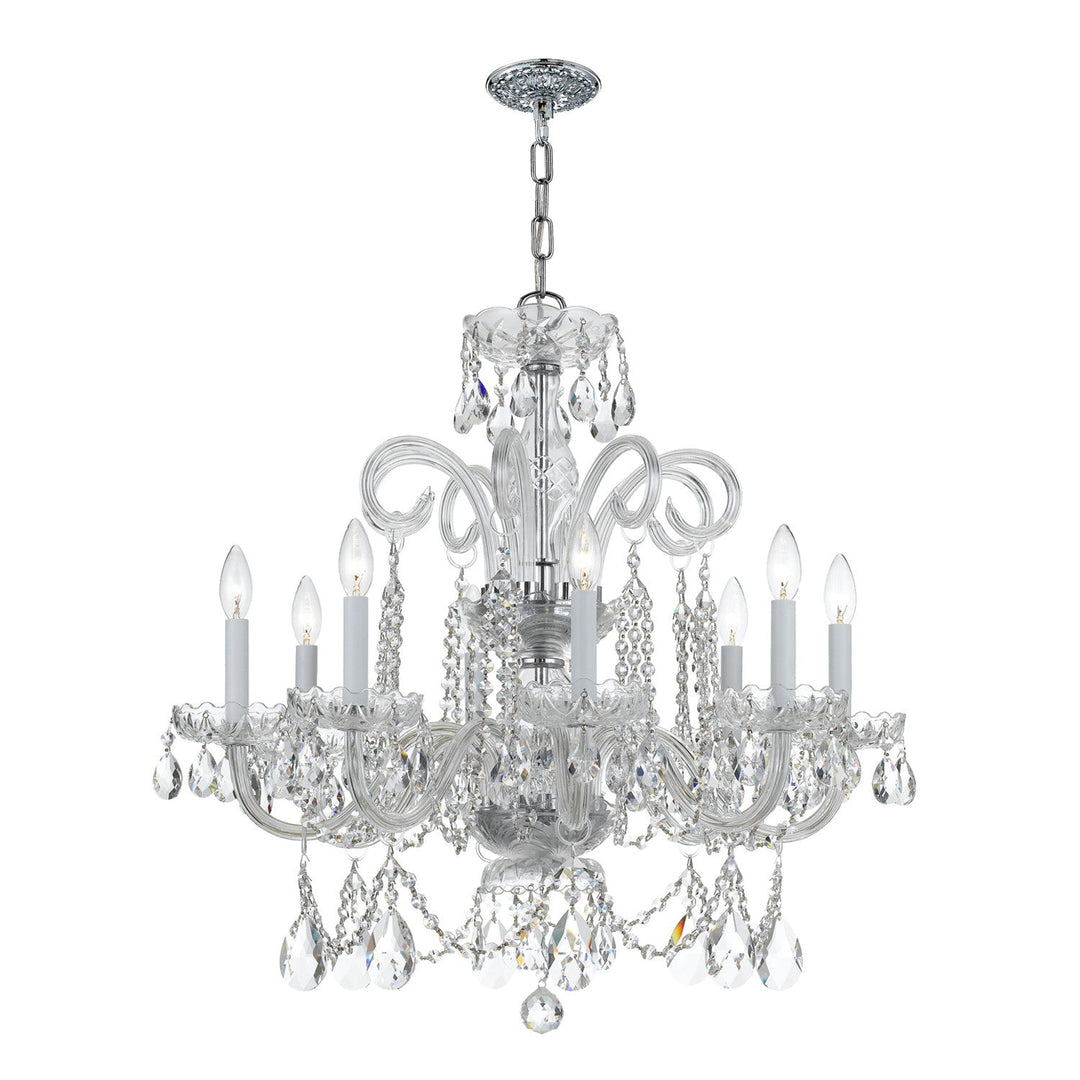 Crystorama Crystorama Traditional Crystal 8 Light Swarovski Strass Crystal Polished Chrome Chandelier