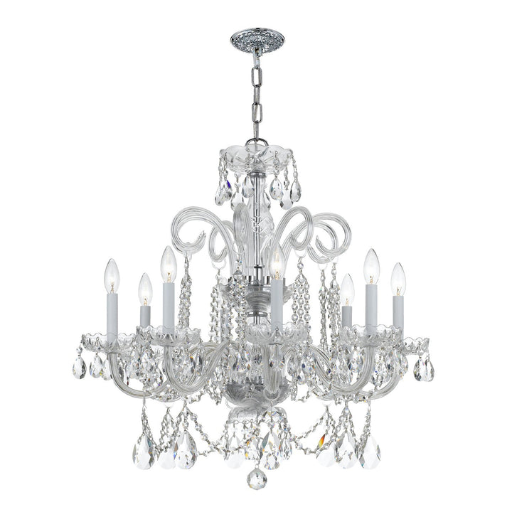 Crystorama Crystorama Traditional Crystal 8 Light Spectra Crystal Polished Chrome Chandelier