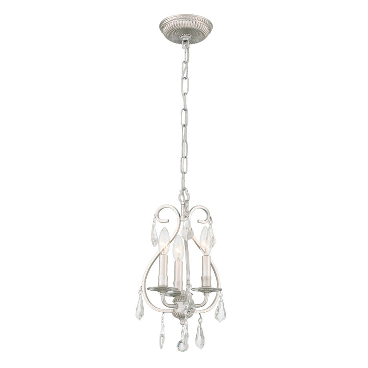 Crystorama Crystorama Ashton 3 Light Swarovski Strass Crystal Olde Silver Mini Chandelier