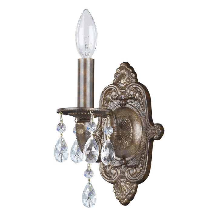 Crystorama Crystorama Paris Market 1 Light Spectra Crystal Venetian Bronze Sconce