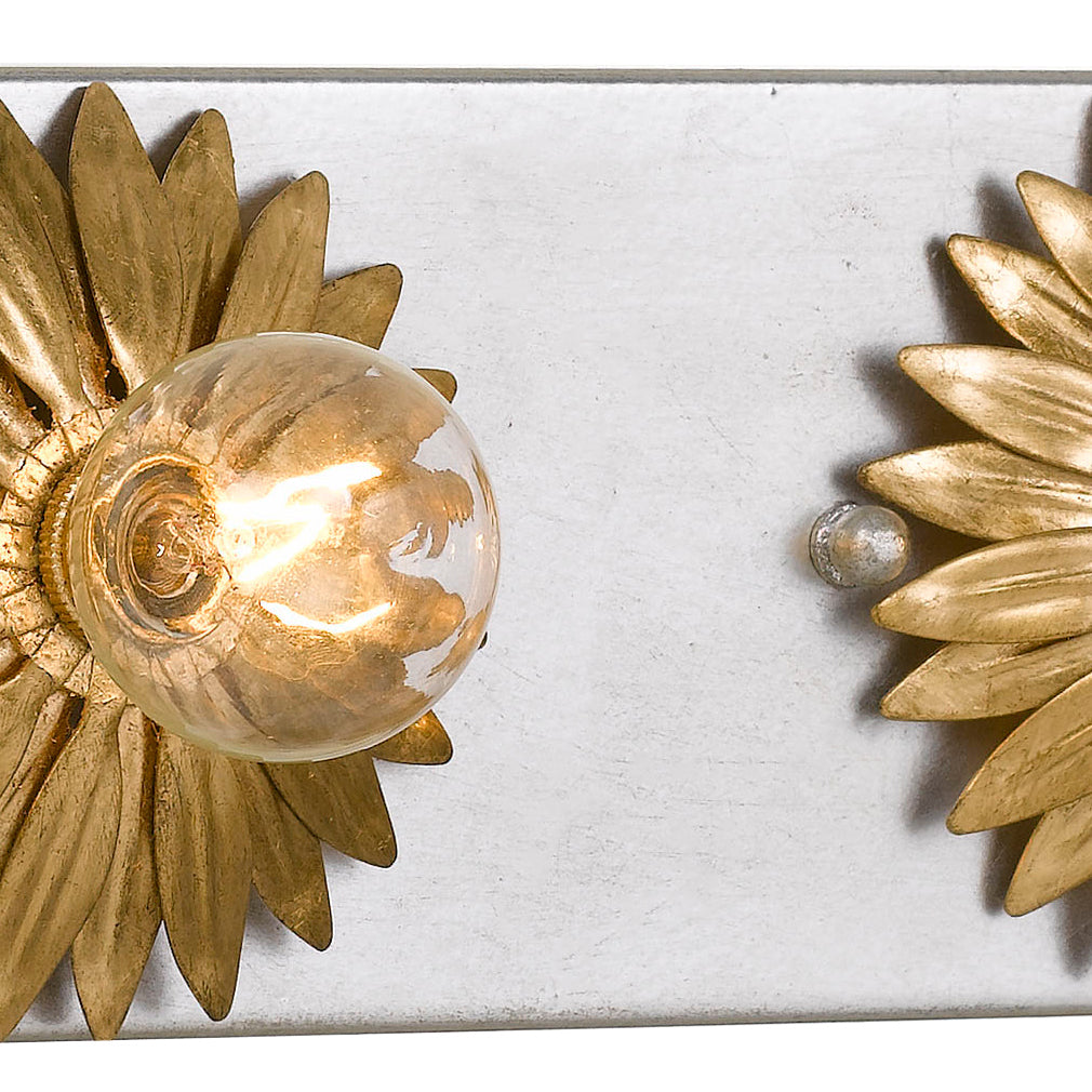 Crystorama Crystorama Broche 3 Light Antique Gold + Antique Silver Bathroom Vanity