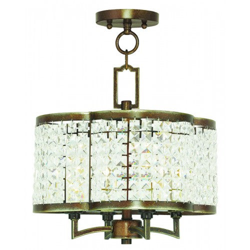 4 Light Palaciall Bronze Chandelier/Flush Mount Livex