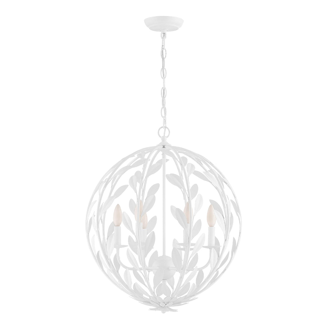 Crystorama Crystorama Broche 6 Light Matte White Chandelier