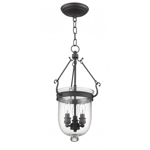 3 Light Bronze Chain Lantern Pendant Livex