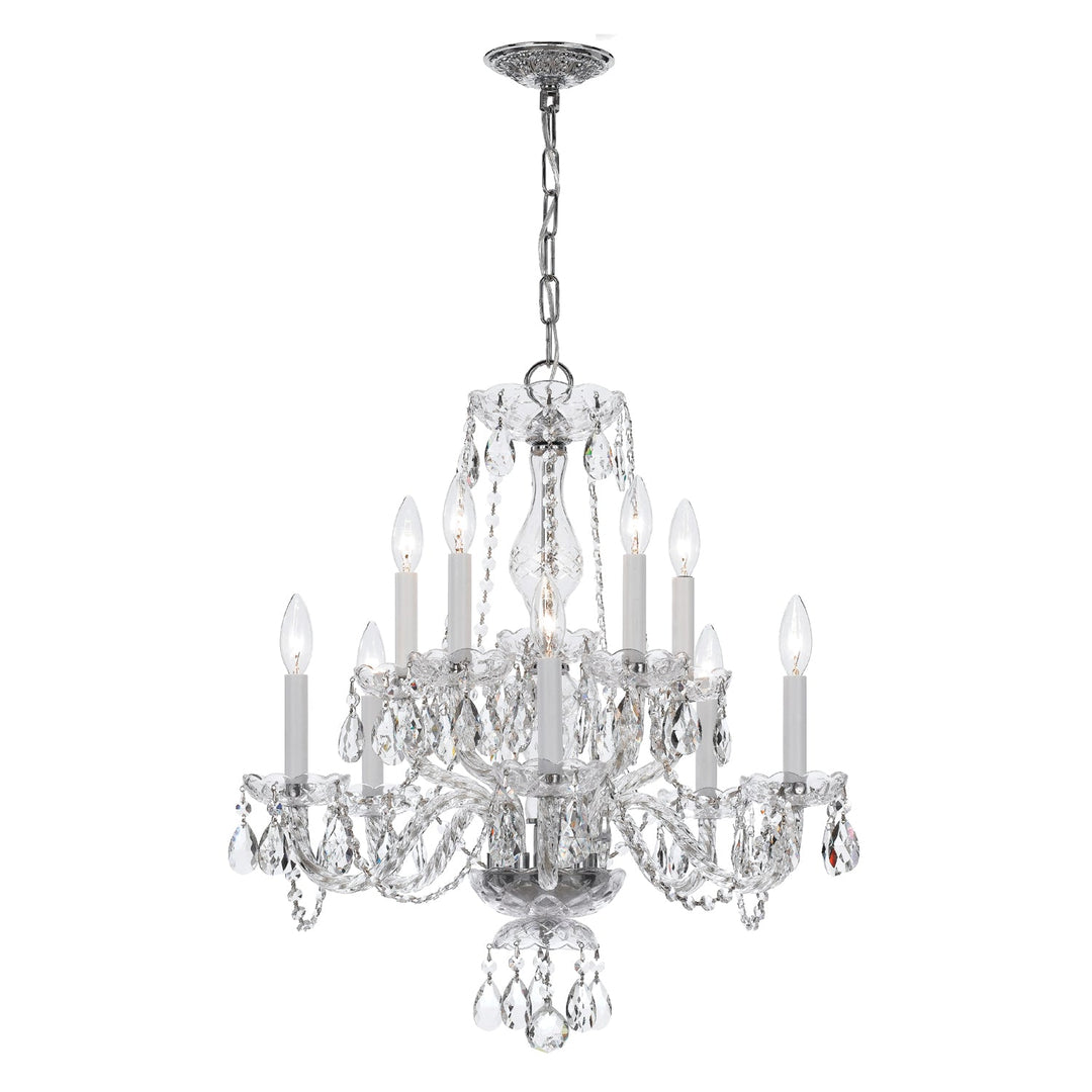 Crystorama Crystorama Traditional Crystal 10 Light Clear Crystal Polished Chrome Chandelier