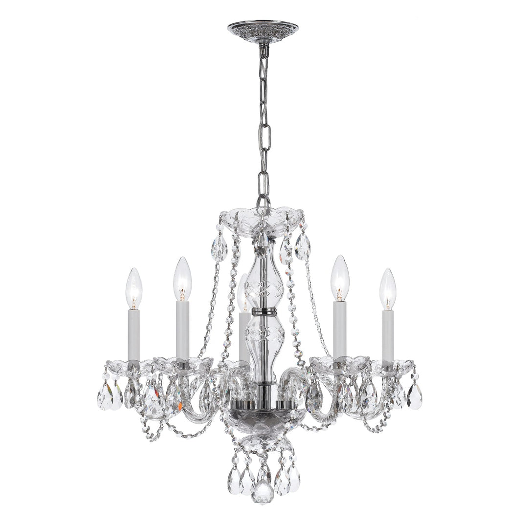 Crystorama Crystorama Traditional Crystal 5 Light Crystal Polished Chrome Chandelier