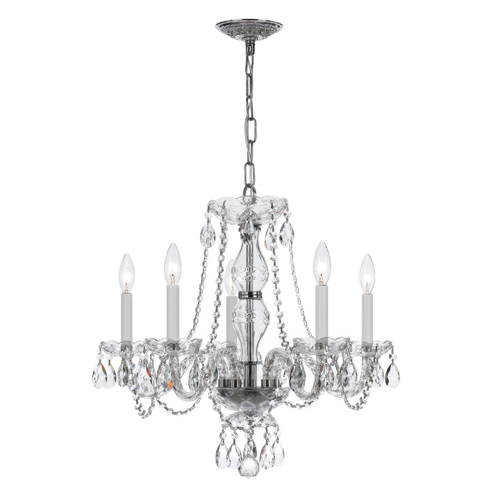 Crystorama Crystorama Traditional Crystal 5 Light Spectra Crystal Polished Chrome Chandelier