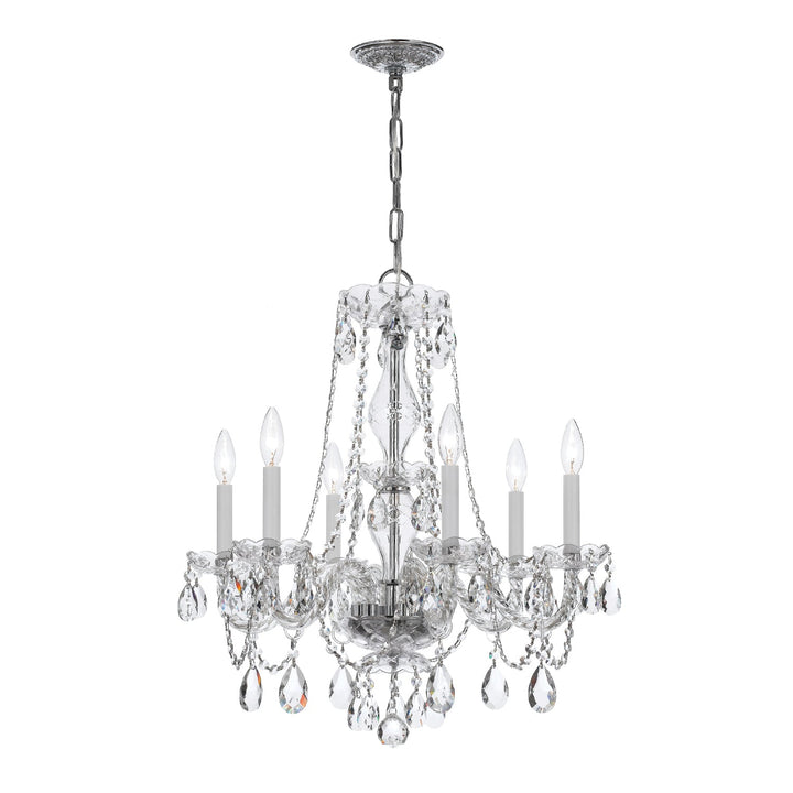 Crystorama Crystorama Traditional Crystal 6 Light Swarovski Strass Crystal Polished Chrome Chandelier