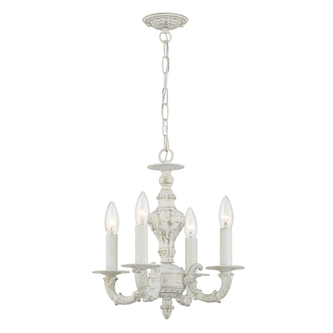 Crystorama Crystorama Paris Market 4 Light Antique White Mini Chandelier