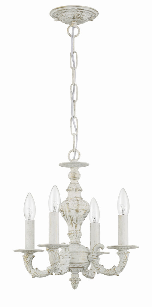 Crystorama Crystorama Paris Market 4 Light Antique White Mini Chandelier