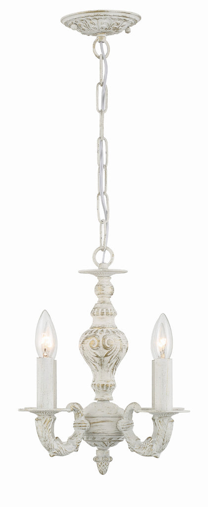 Crystorama Crystorama Paris Market 4 Light Antique White Mini Chandelier