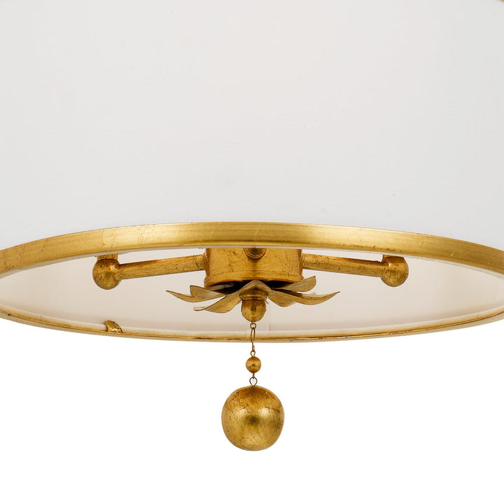 Crystorama Crystorama Broche 3 Light Antique Gold Mini Chandelier