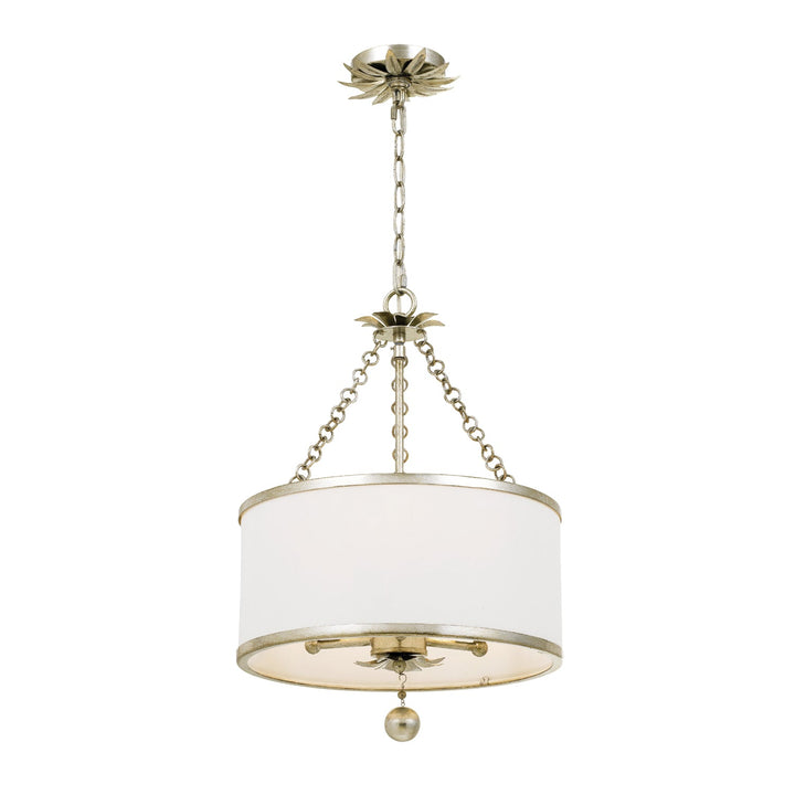 Crystorama Crystorama Broche 3 Light Antique Silver Mini Chandelier