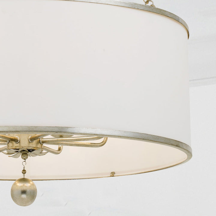 Crystorama Crystorama Broche 8 Light Antique Silver Chandelier