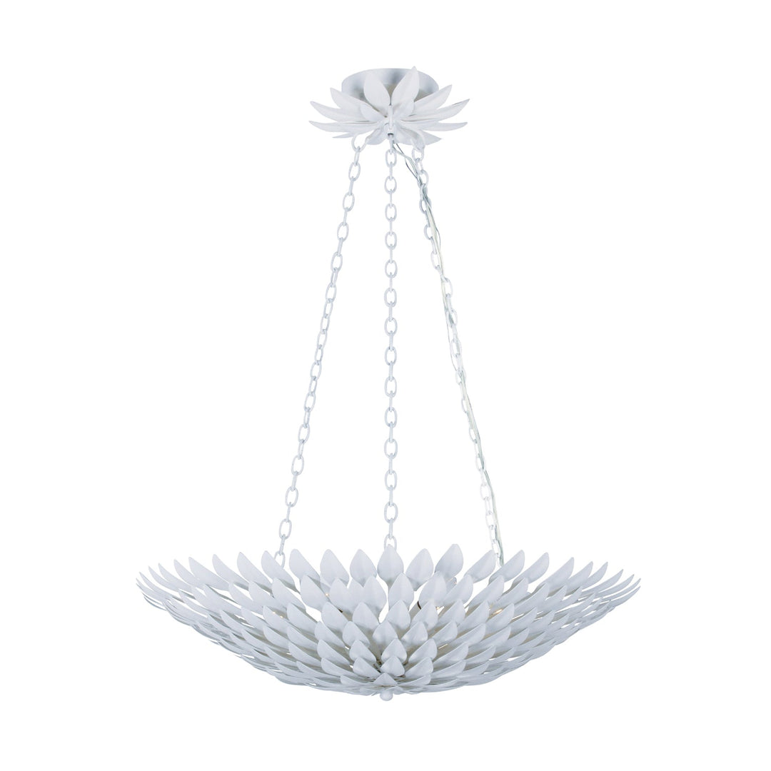 Crystorama Crystorama Broche 6 Light Matte White Chandelier
