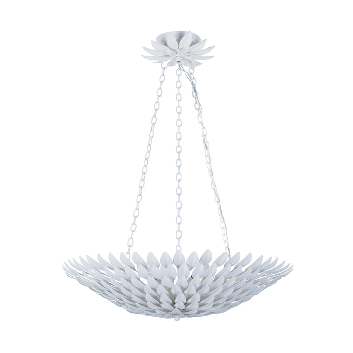 Crystorama Crystorama Broche 6 Light Matte White Chandelier