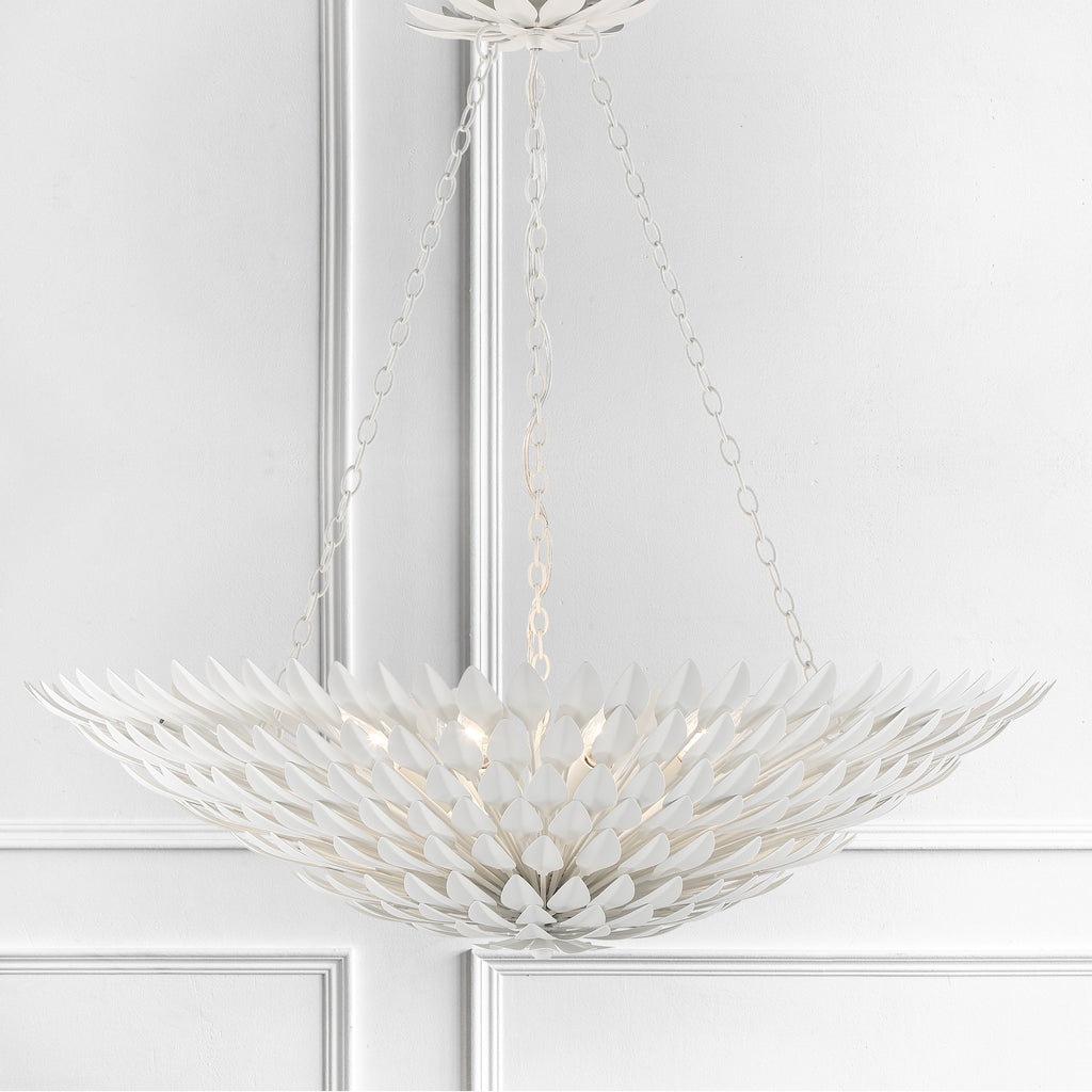 Crystorama Crystorama Broche 8 Light Matte White Chandelier