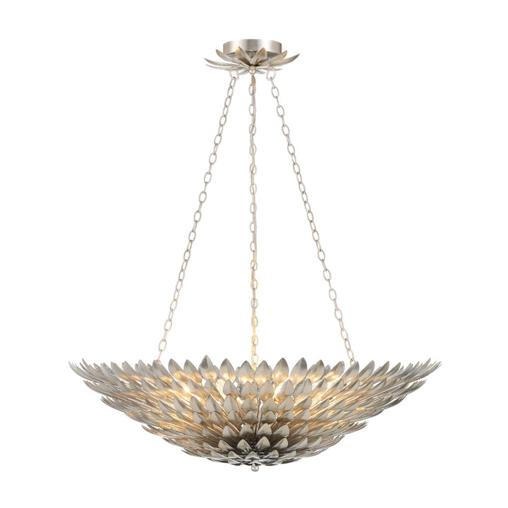 Crystorama Crystorama Broche 8 Light Antique Silver Chandelier