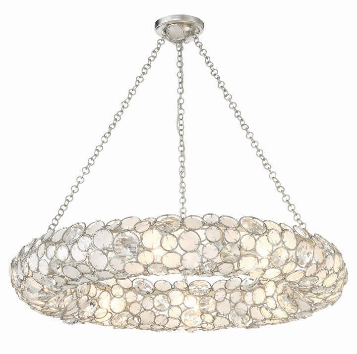 Crystorama Crystorama Palla 8 Light Antique Silver Chandelier