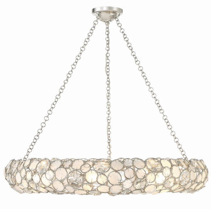 Crystorama Crystorama Palla 8 Light Antique Silver Chandelier