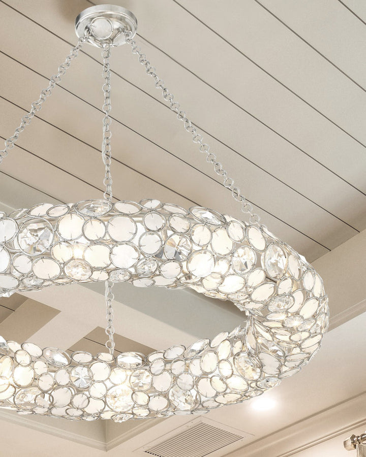 Crystorama Crystorama Palla 8 Light Antique Silver Chandelier