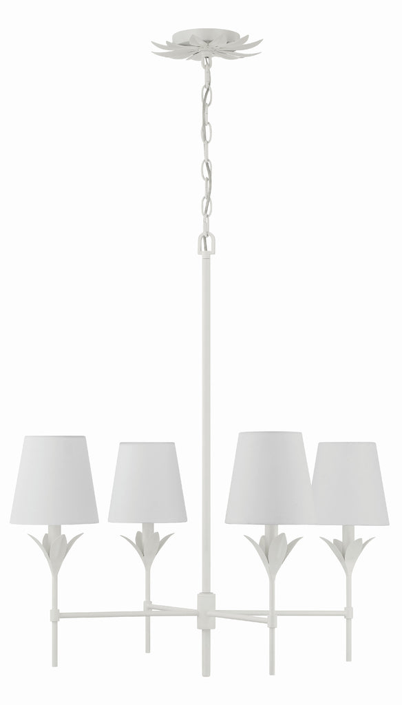 Crystorama Crystorama Broche 4 Light Matte White Chandelier