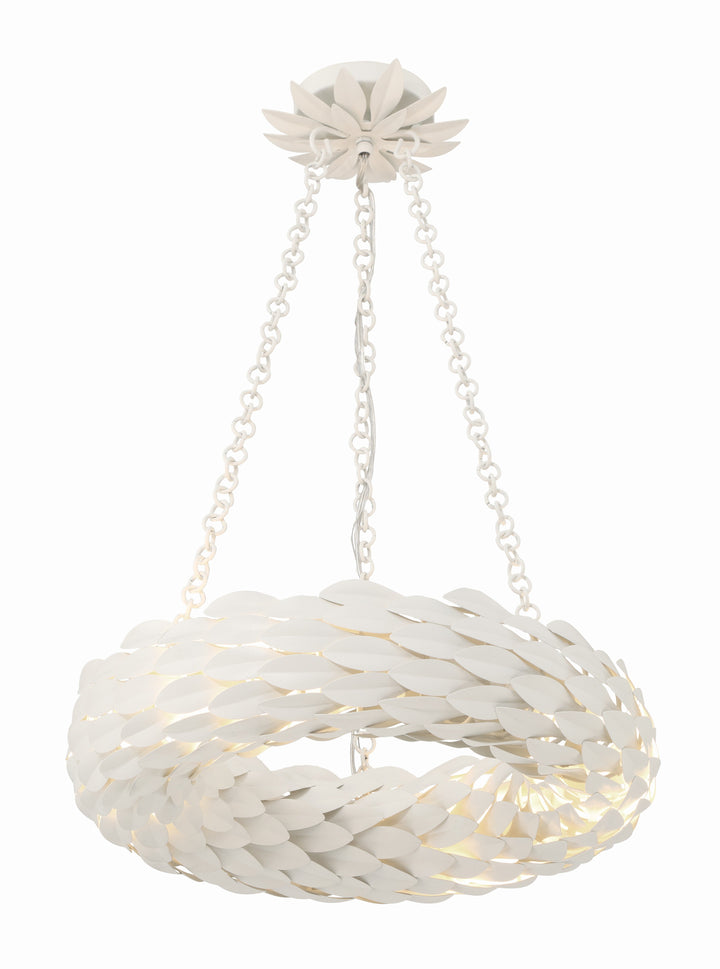 Crystorama Crystorama Broche 6 Light Matte White Chandelier
