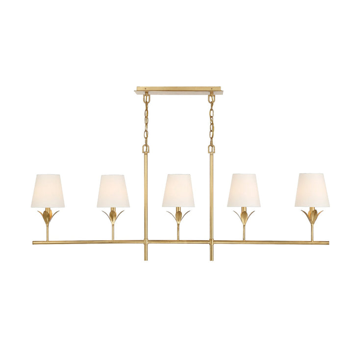 Crystorama Crystorama Broche 5 Light Antique Gold Chandelier