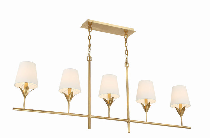 Crystorama Crystorama Broche 5 Light Antique Gold Chandelier
