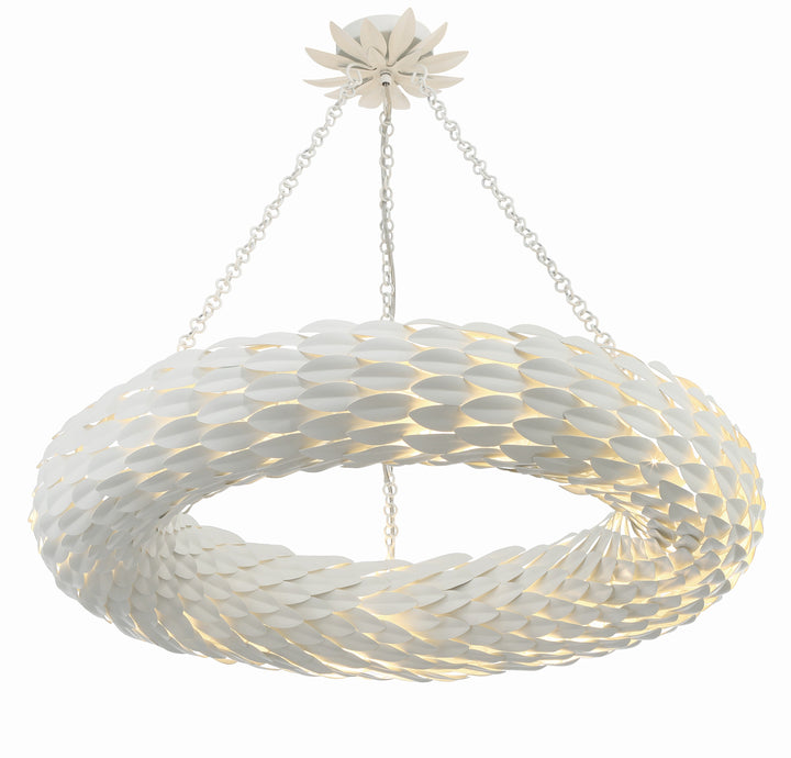 Crystorama Crystorama Broche 8 Light Matte White Chandelier