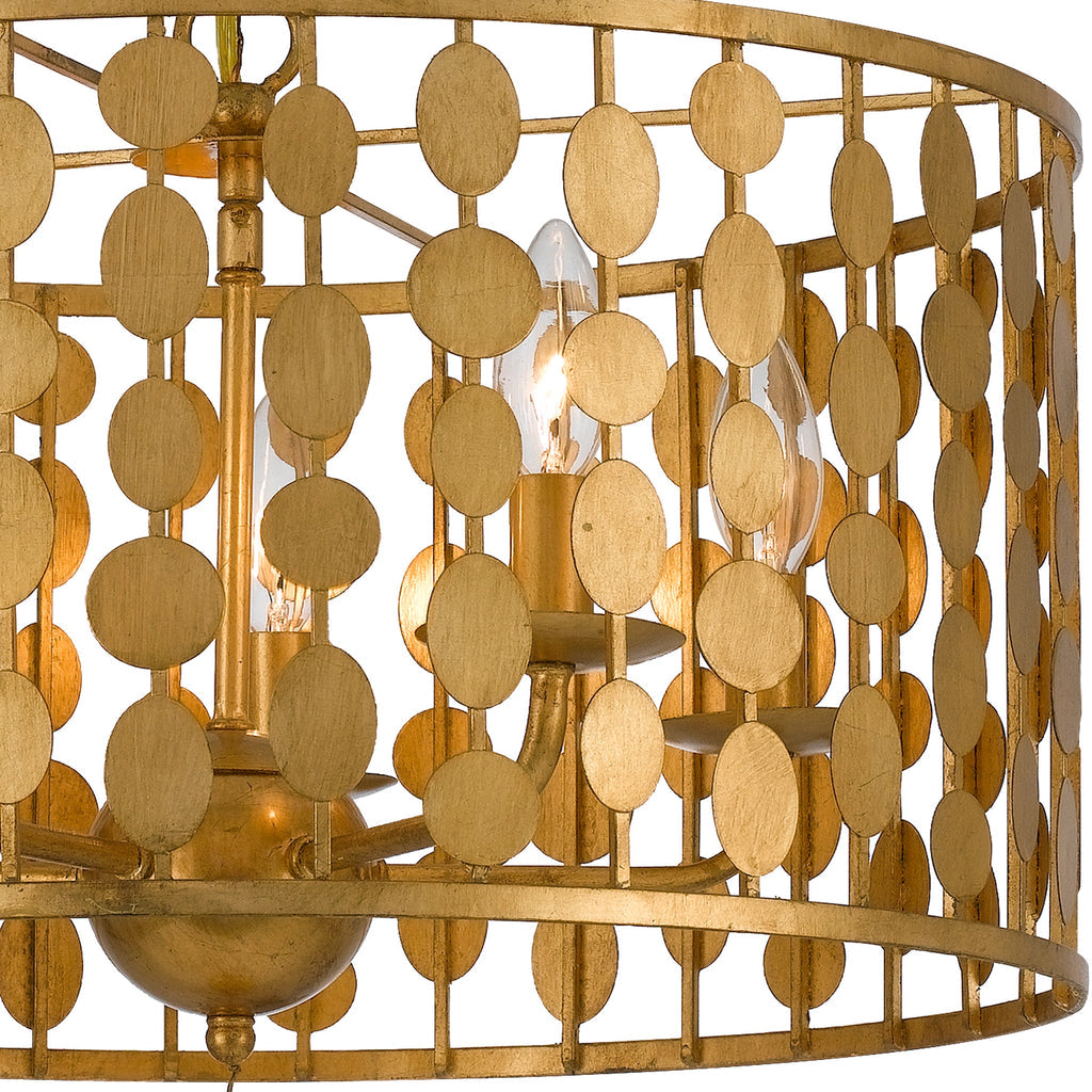 Crystorama Crystorama Layla 5 Light Antique Gold Chandelier