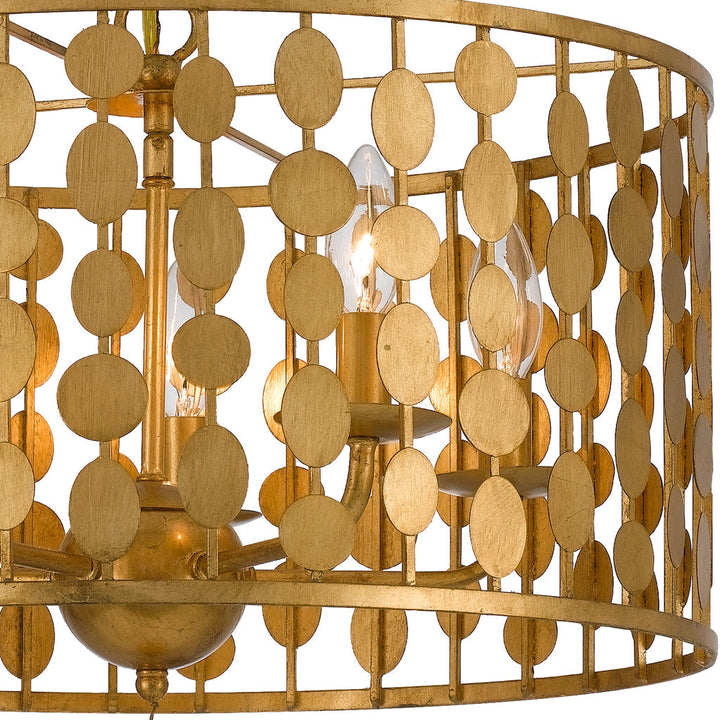Crystorama Crystorama Layla 5 Light Antique Gold Chandelier