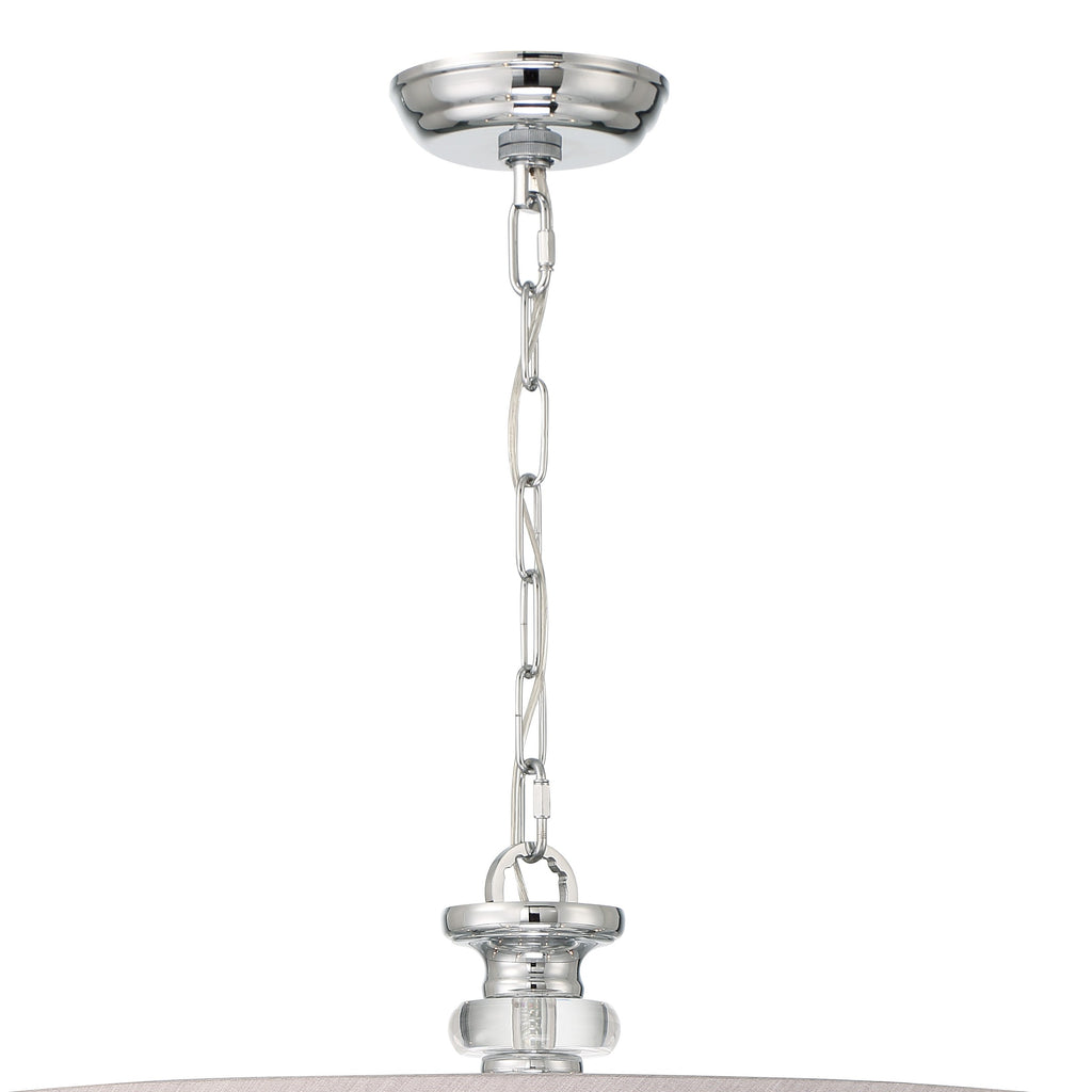 Crystorama Crystorama Hampton 8 Light Drum Shade Polished Chrome Chandelier