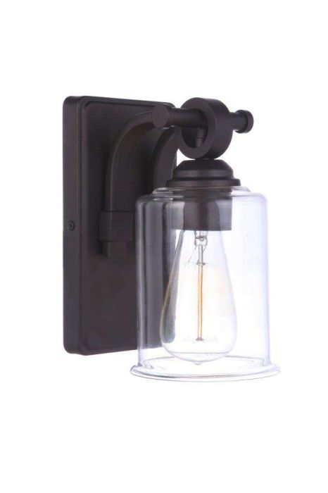 ##Antique Hardware## Romero 1 Light Wall Sconce in Espresso