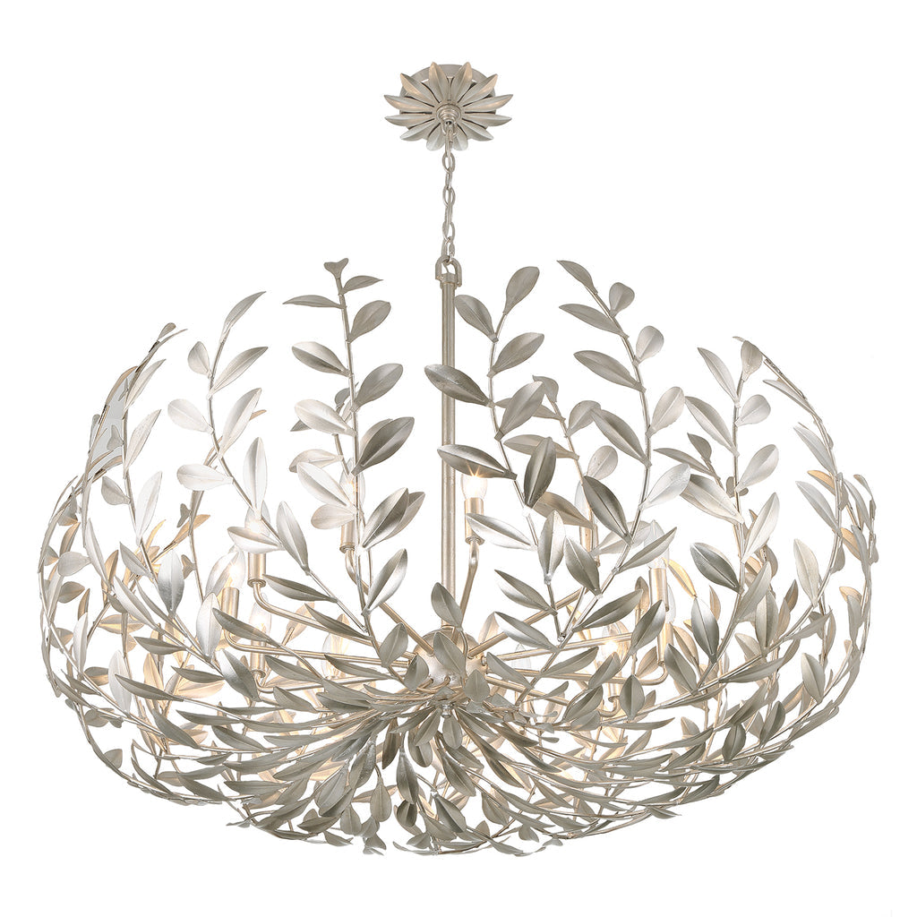 Crystorama Crystorama Broche 12 Light Antique Silver Chandelier