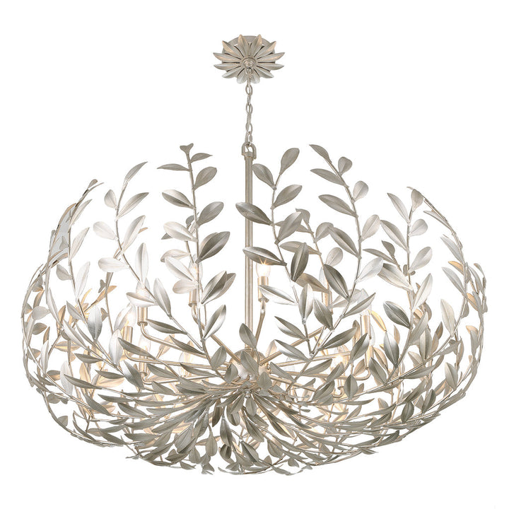 Crystorama Crystorama Broche 12 Light Antique Silver Chandelier
