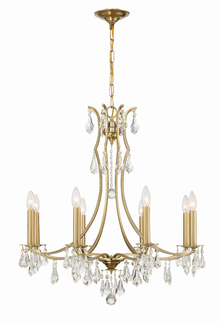 Crystorama Crystorama Cedar 8 Light Vibrant Gold Chandelier