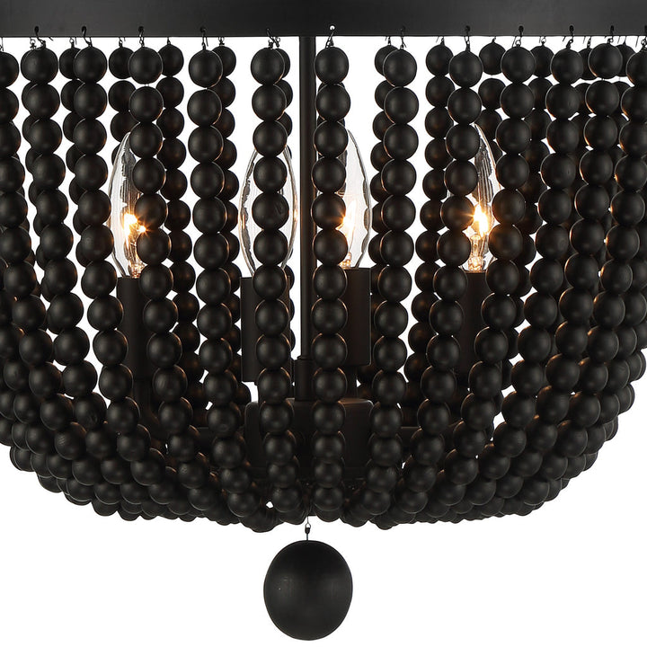 Crystorama Crystorama Rylee 4 Light Matte Black Mini Chandelier
