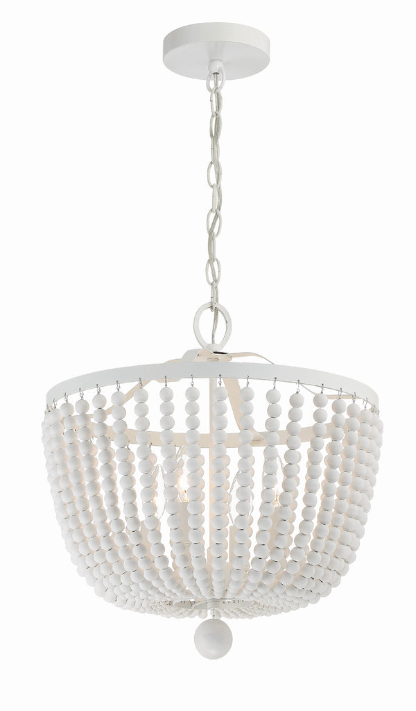 Crystorama Crystorama Rylee 4 Light Matte White Mini Chandelier