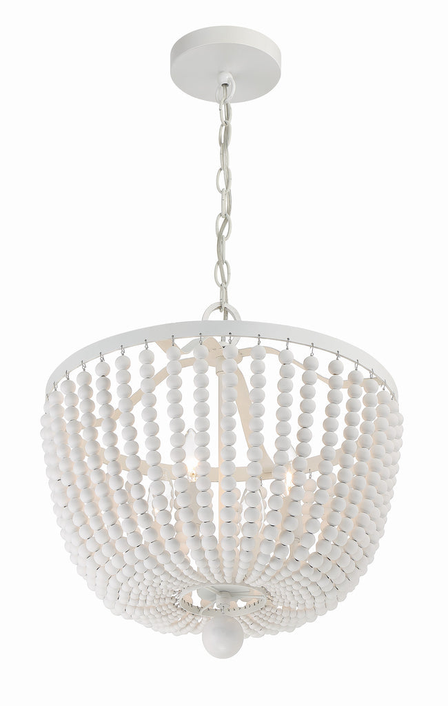 Crystorama Crystorama Rylee 4 Light Matte White Mini Chandelier