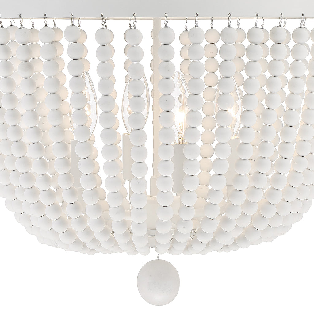 Crystorama Crystorama Rylee 4 Light Matte White Mini Chandelier
