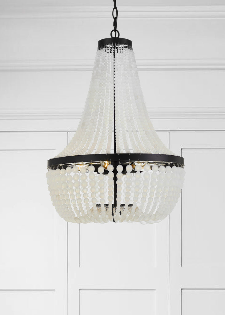 Crystorama Crystorama Rylee 6 Light Matte Black Chandelier