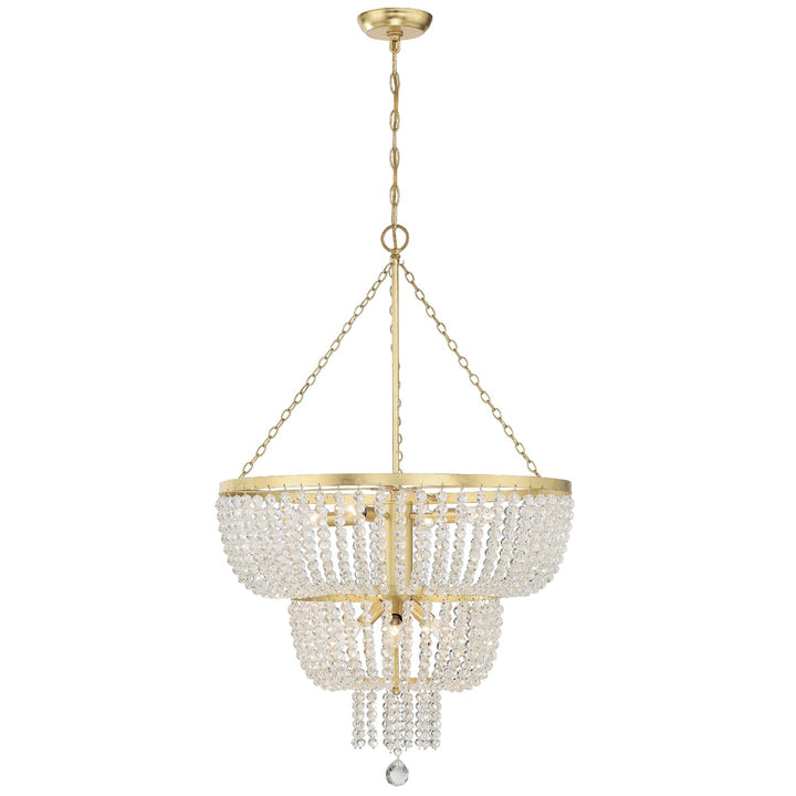 Crystorama Crystorama Rylee 8 Light Antique Gold Chandelier
