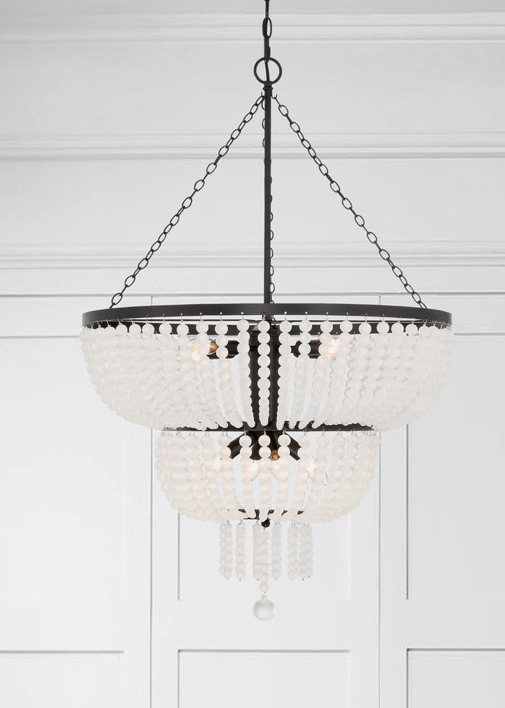 Crystorama Crystorama Rylee 8 Light Matte Black Chandelier