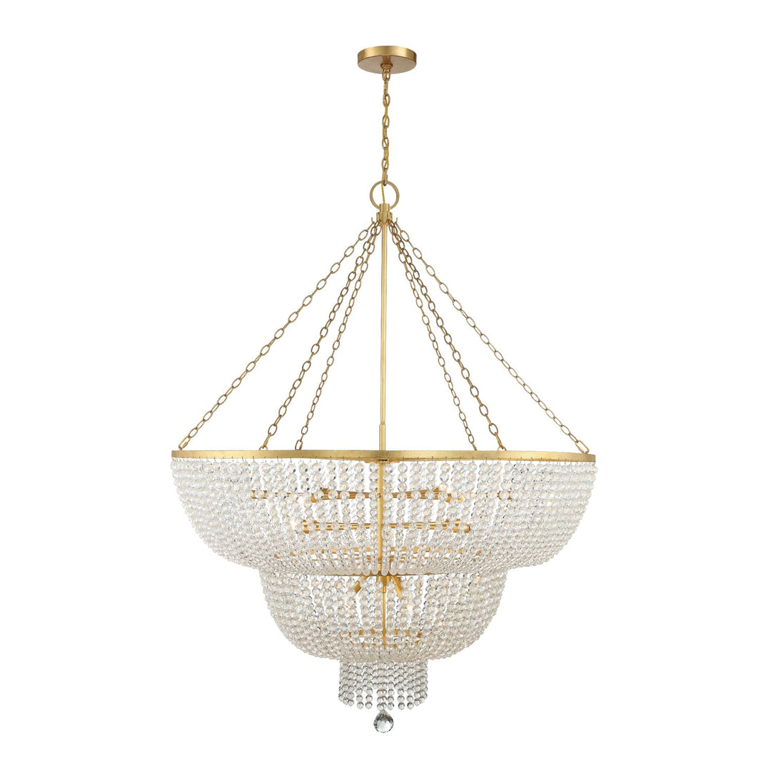 Crystorama Crystorama Rylee 15 Light Antique Gold Chandelier