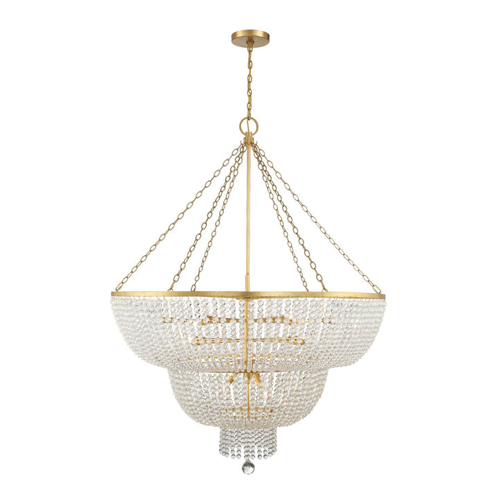 Crystorama Crystorama Rylee 15 Light Antique Gold Chandelier